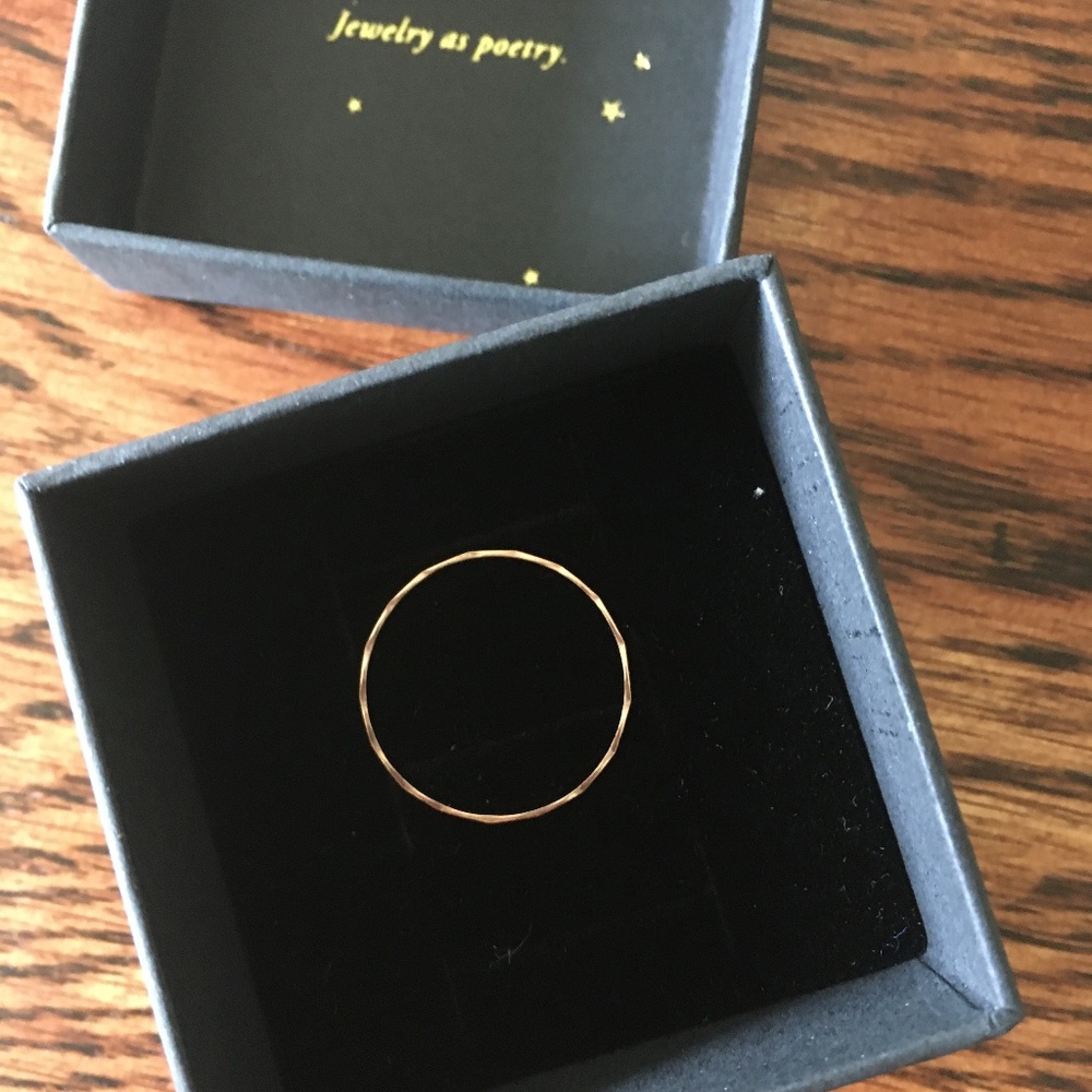 Catbird NYC Threadbare ring, 14k rose gold, size 7